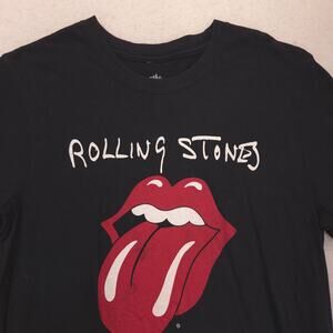 The Rolling Stones Short Sleeve Band Crew Neck T Shirt Mens Size Medium M Black